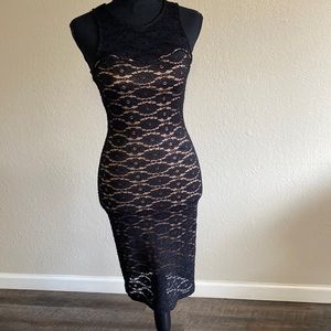 Black formal dress.